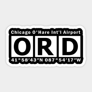 ORD Airport, Chicago O'Hare International Airport Sticker